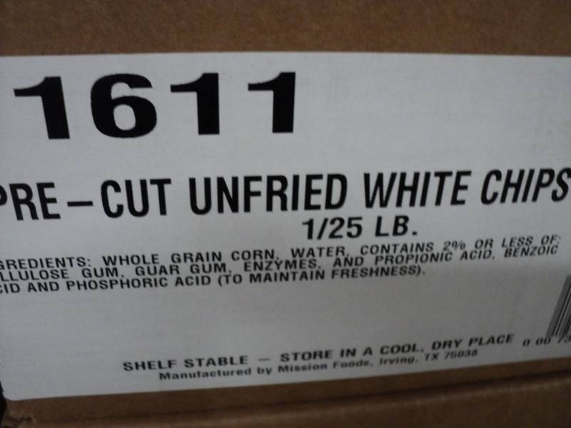 lot 159 image: 25 lb Box of PreCut Unfried White C...