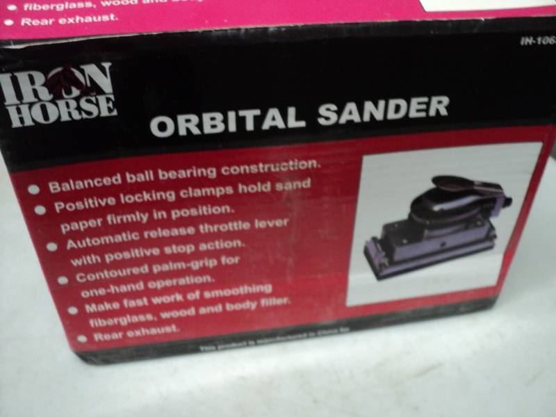 lot 215 image: Iron Horse Orbital Sander...
