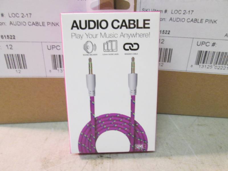 lot 32 image: Lot of 48 36 Braided Audio Cables ...