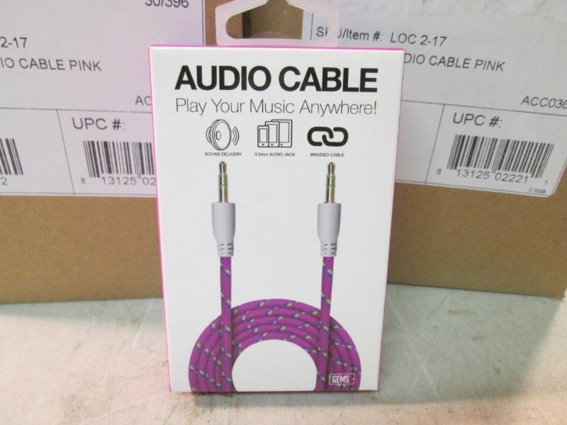 lot 34 image: Lot of 48 36 Braided Audio Cables ...