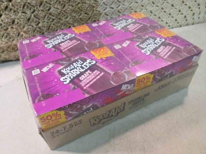lot 54 image: Case of 24 Cans of Kool-Aid Sparkli...