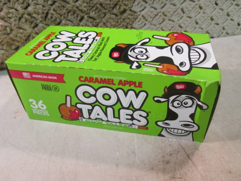 lot 70 image: Box of 36 Caramel Apple Cow Tales B...