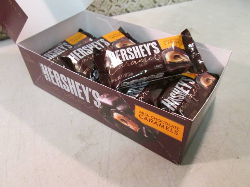 lot 71 image: Box of 12 Hersheys Caramels Best by...