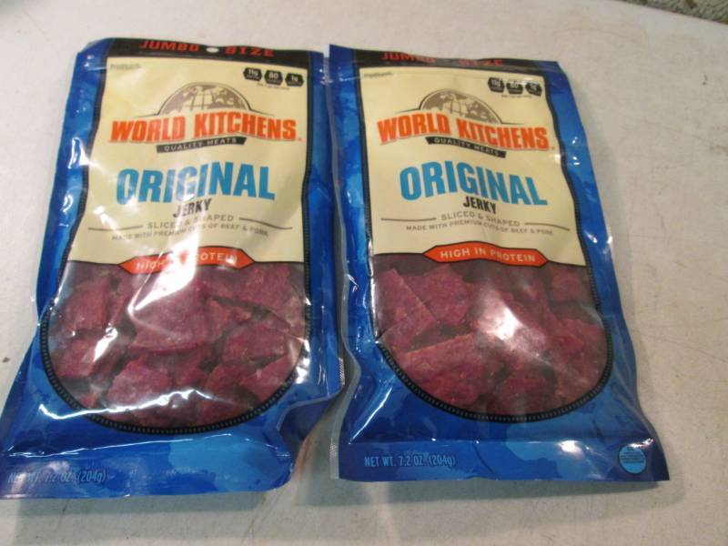 lot 92 image: 2 Jumbo Size Bags of Original Jerky...