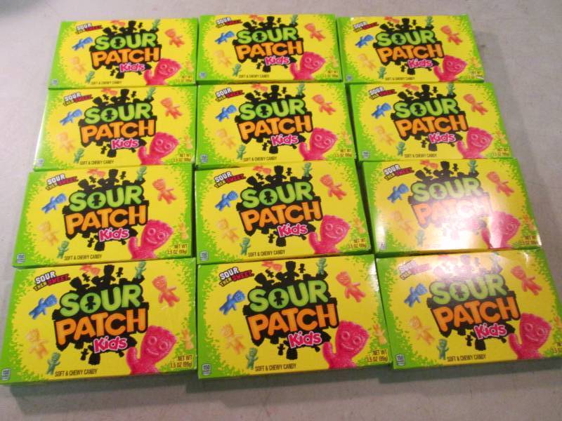 lot 99 image: 12 Boxes of Sour Patch Kids Candy B...
