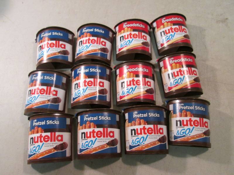 lot 100 image: 12 Nutella & Go with Pretzel and Br...