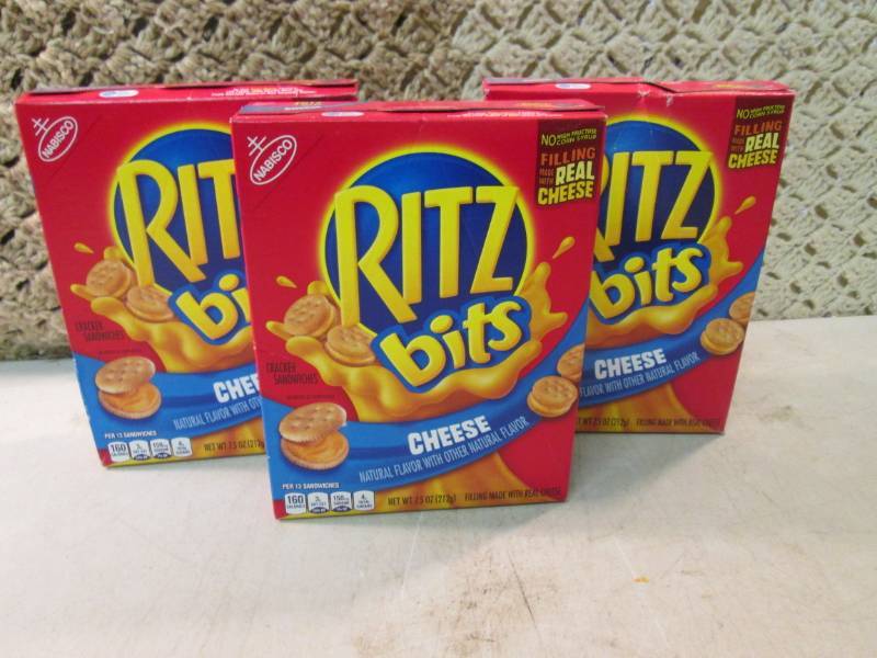 lot 107 image: 3 Boxes of Ritz Bits with Cheese Be...