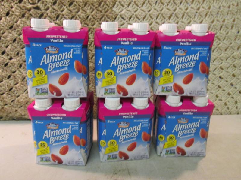 lot 112 image: 6 4-Packs of Unsweetened Vanilla Al...