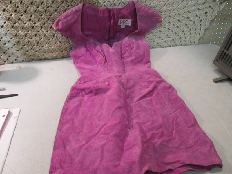 lot 194 image: Suede Leather Dress Size Small  RM1...