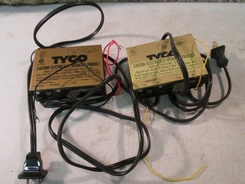 lot 228 image: Lot of 2 Tyco Train Set Power Packs...