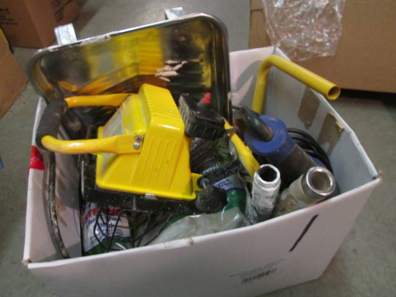 lot 233 image: Box of Misc Electric Drill Work Lig...