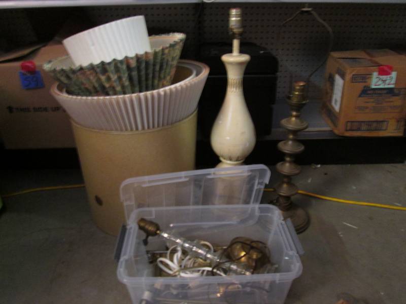 lot 237 image: Lot of Lamps, Shades anf Misc Parts...