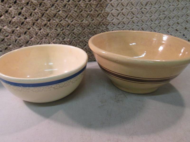 lot 238 image: 2 Vintage Stoneware Bowls  RM1...