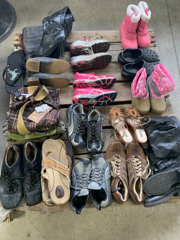 lot 36 image: Large Lot of Shoes, Boots, Bags, Shorts