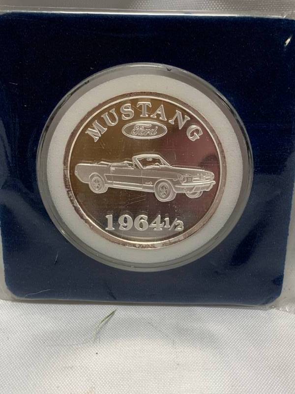 lot 59 image: .999 Silver 1oz Coin 1964 12 Mustang