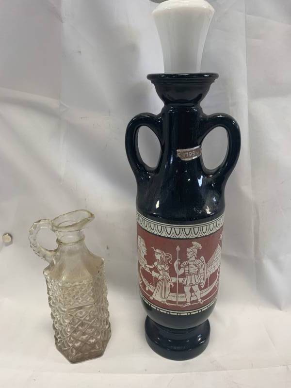 lot 72 image: 1962 Jim Beam Egyptian Cleopatra Bottle plus Oil Bottle
