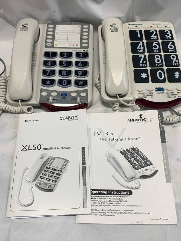 lot 74 image: Large Button Talking Phone & Amplified Telephone