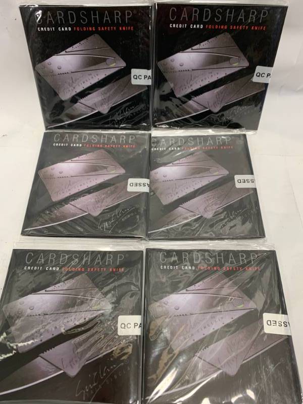 lot 99 image: Lot of 6 Cardsharp Credit Card Knives