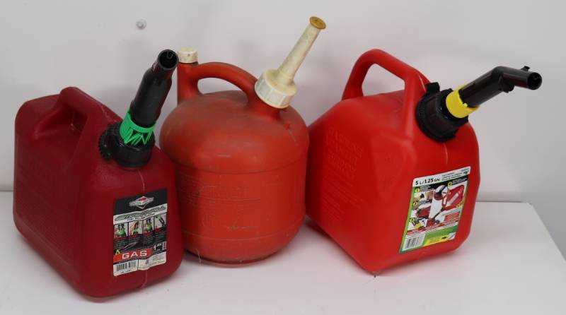 lot 54 image: Lot of (3) 1.25gal Gas Cans