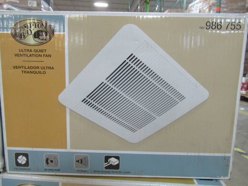 lot 71 image: 4 Hampton Bay 50 CFM Ceiling Bath Fan, TY-50-A(HD) - NEW IN BOX
