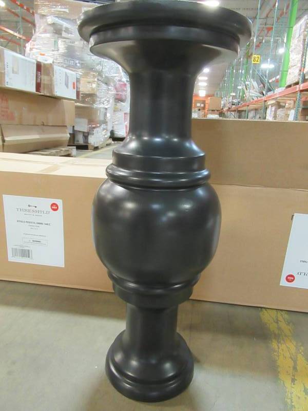 lot 75 image: 2 Black Pedestals For Table(s) And the Do It Yourselfer