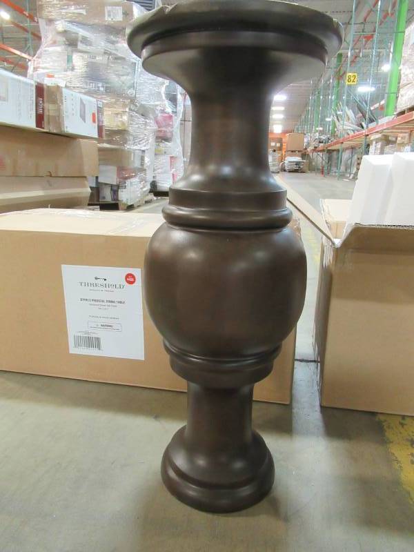 lot 77 image: 2 Brown Pedestals For Table(s) And the Do It Yourselfer