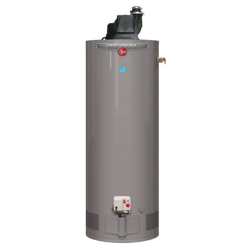 lot 12 image: Rheem Performance 50 Gal. Tall 6 Year 42,000 BTU Liquid Propane Power Vent Tank Water Heater, XP50T06PV42U0