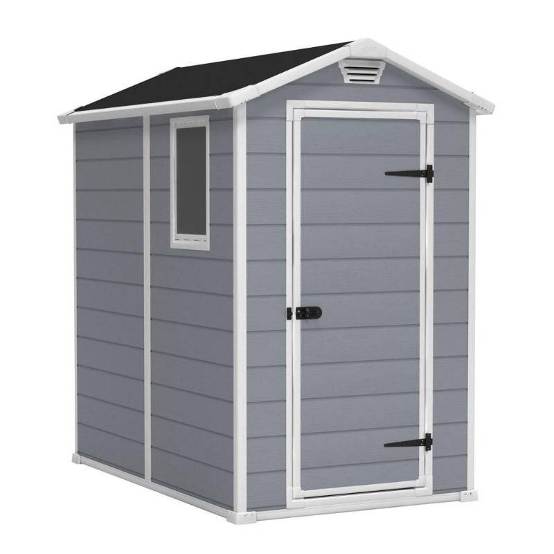 lot 29 image: Keter Manor 4 ft. x 6 ft. Outdoor Storage Shed 212917 - NEW IN BOX