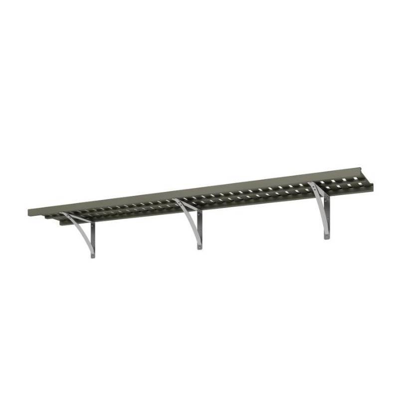 lot 84 image: allen  roth 72-in W x 16-in D Antique Gray Wood Closet Shelf Kit WSWS-VSK1672-1G - New in Box