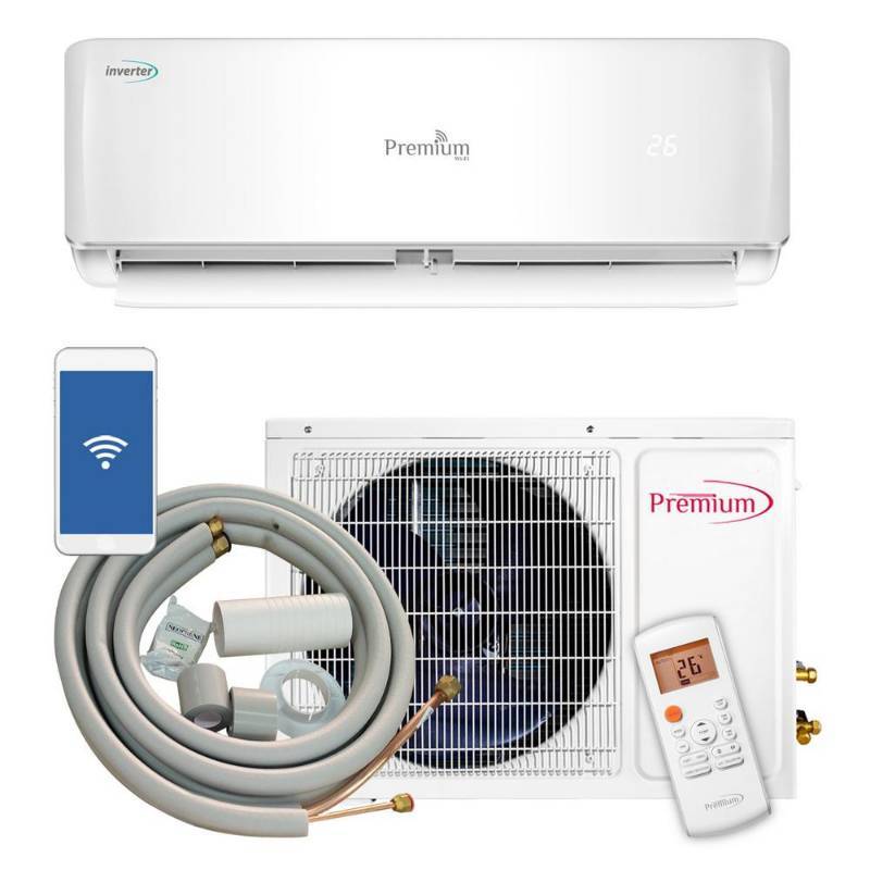 lot 205 image: Premium 9,000 BTU 34 Ton Ductless Mini Split Air Conditioner and Heat Pump - 115V60Hz, PIAW9169A70B