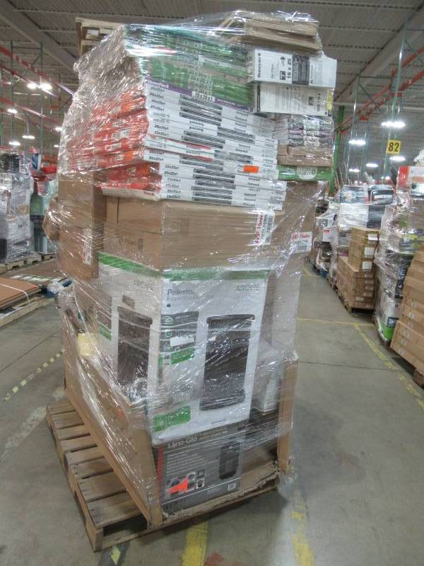 lot 27 image: WHOLESALE MIXED PALLET OF RETURNS - SMALL HOUSEWARES, FILTERS, LIGHTING AND MORE