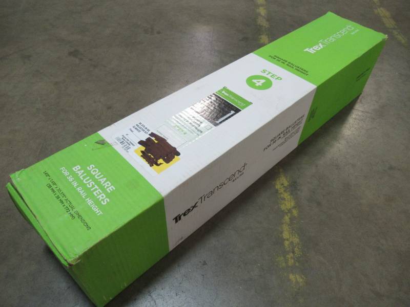 lot 155 image: Trex Transcend 30.375 in. Composite Classic White Square Baluster Kit (16-Per Kit) - 1 Kit, WT020230SBK
