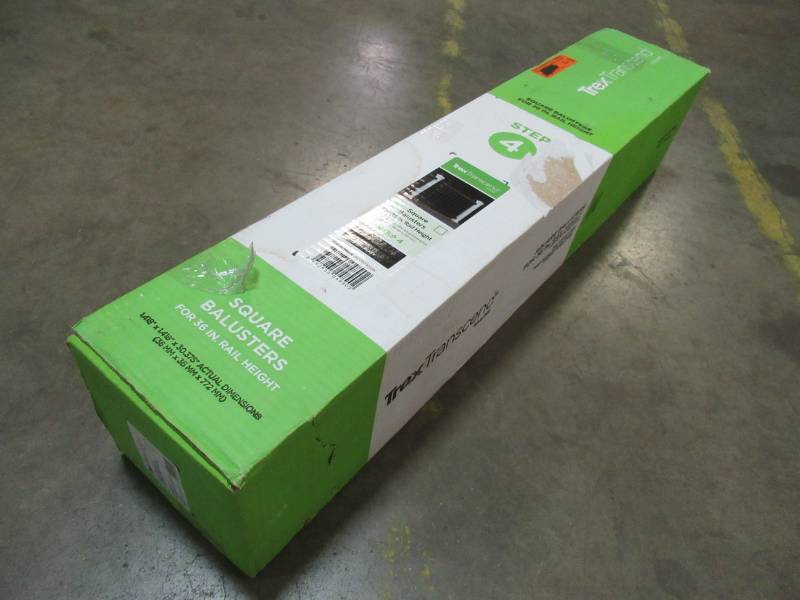 lot 157 image: Trex Transcend 30.375 in. Composite Charcoal Black Square Baluster Kit (16-Per Kit) - 1 Kit, BK020230SBK