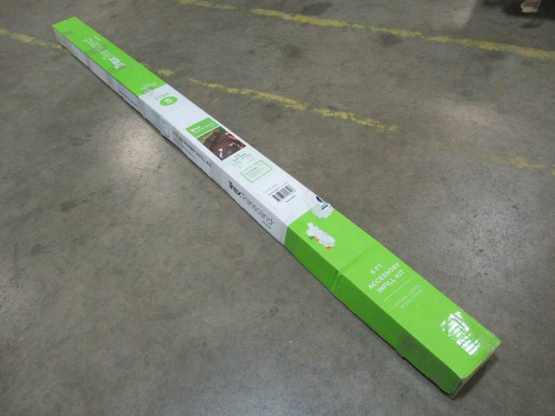 lot 167 image: Trex Transcend 6 ft. Accessory Stair Infill Kit for Round Balusters Classic White. WTSQSIK06 - 1 Kit