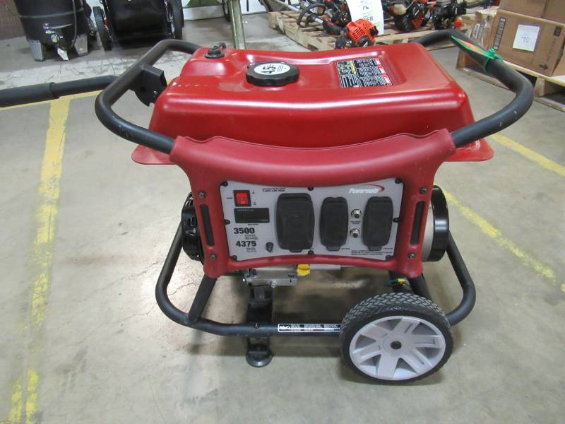 lot 6 image: Powermate CX Series 3500-Watt Gasoline Portable Generator, Recoil Start, PMC143500 - Broken Choke Lever bracket.