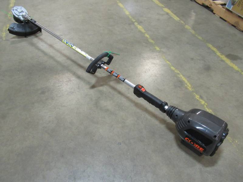 lot 54 image: Core 20-Volt Lithium-Ion Cordless String Trimmer Missing 6.5 Ah Battery and Charger. New Out of Box, CGT400
