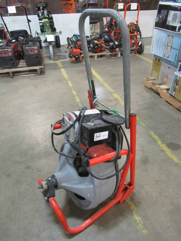 lot 91 image: Ridgid K-400-T2 Drum Machine with C-32 IW Cable, 52363. Missing Wheels & Cutters