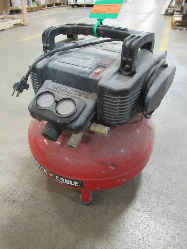 lot 96 image: Porter-Cable 6 Gal. 150 PSI Portable Pancake Air Compressor, C2002