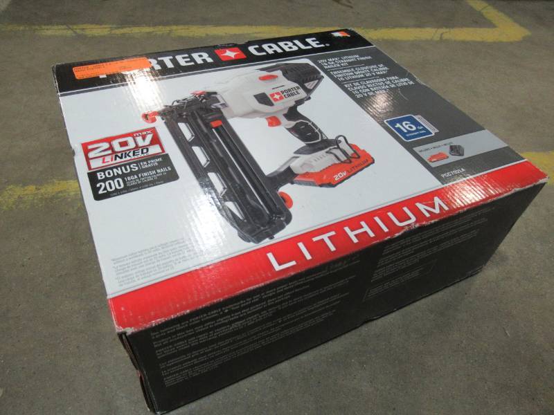 lot 216 image: PORTER-CABLE 2.5-in 16-Gauge Finish Nailer PCC792LA - New in Box
