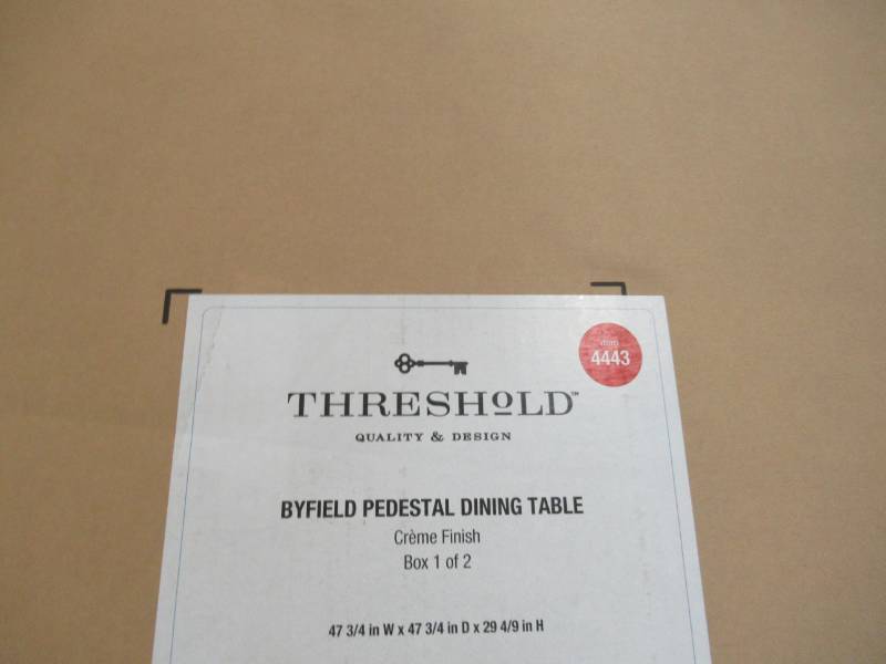 threshold byfield pedestal dining table