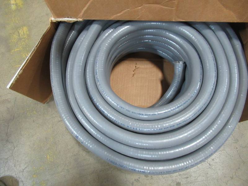 lot 35 image: AFC Cable Systems 34 x 100 ft. UL Liquidtight Flexible Metal Conduit (Steel Core, PVC Jacket) Type LFMC, 6203-30-00