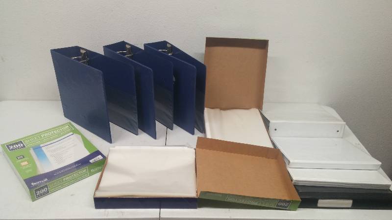 lot 86 image: Assorted Office Ring Binders and Sheet Protectors