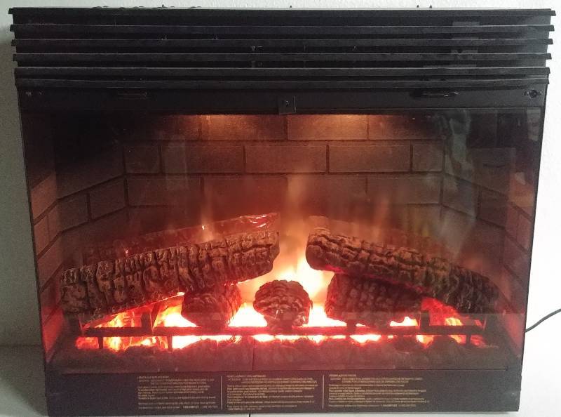 lot 3 image: Symphony Electric Fireplace & Heater 30x25 Inches, Tested as Working