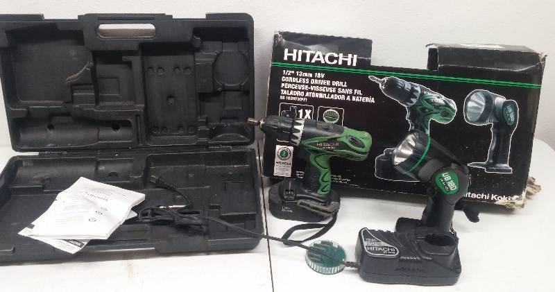 lot 5 image: Hitachi 18v Cordless Drill Kit, tested as-working