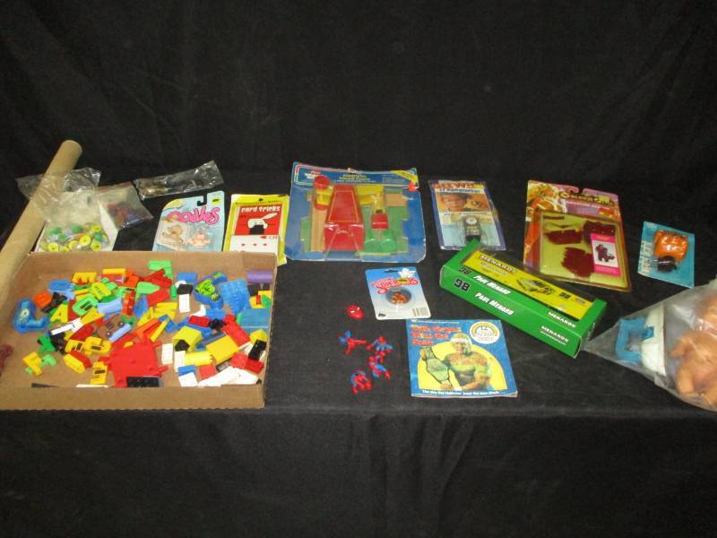lot 60 image: Old toys, spiderman, legos and more
