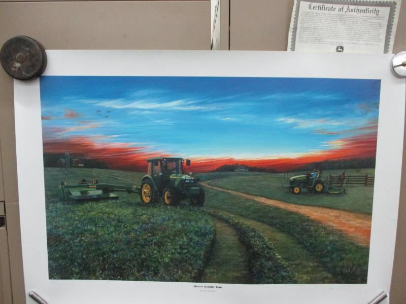 lot 85 image: John Deere Almost Quittin Time no. 6065000 Jace David McTier plus Certificater of Authenticity