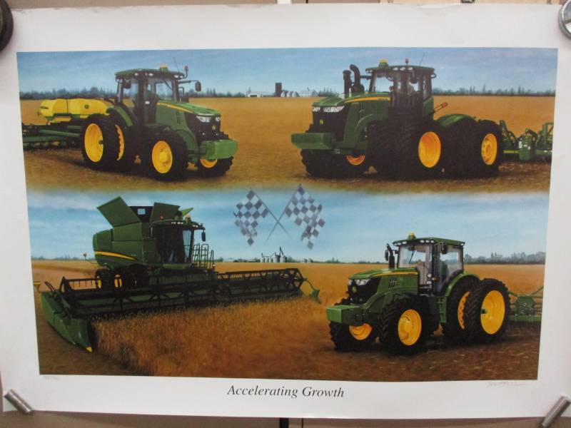 lot 88 image: John Deere Print Accelerating Growth numbered 5277000 Signed by  Solheim with certificate of Authenticity