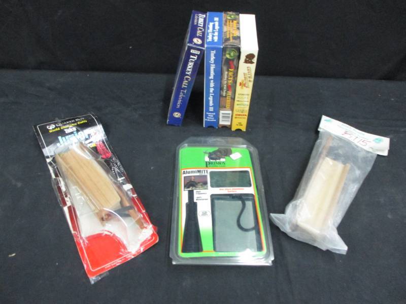 lot 107 image: Hunting Calls and VHS tapes