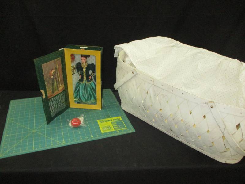 lot 149 image: Collector Special Edition Barbie and Bassinette and Cutting Mat