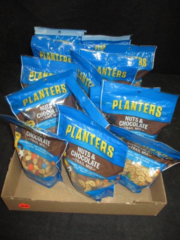 lot 205 image: 14 bags of planters peanut trail mix